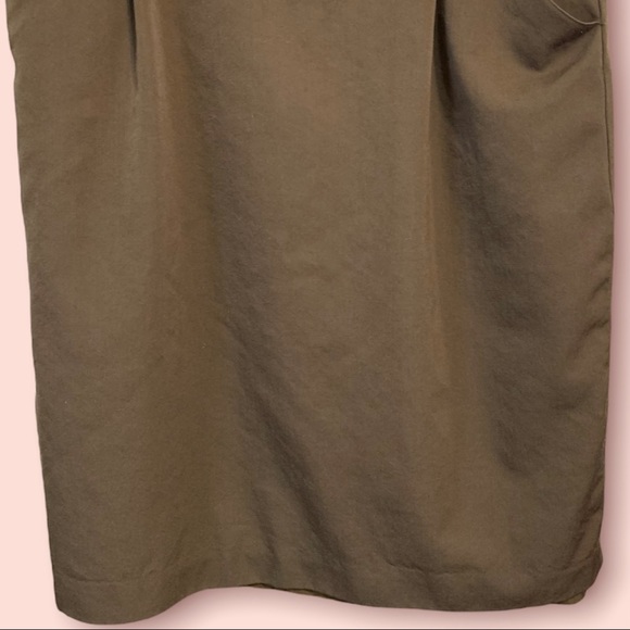 Ellen Tracy vintage tan/brown straight knee length skirt (size 14) - Picture 2 of 9